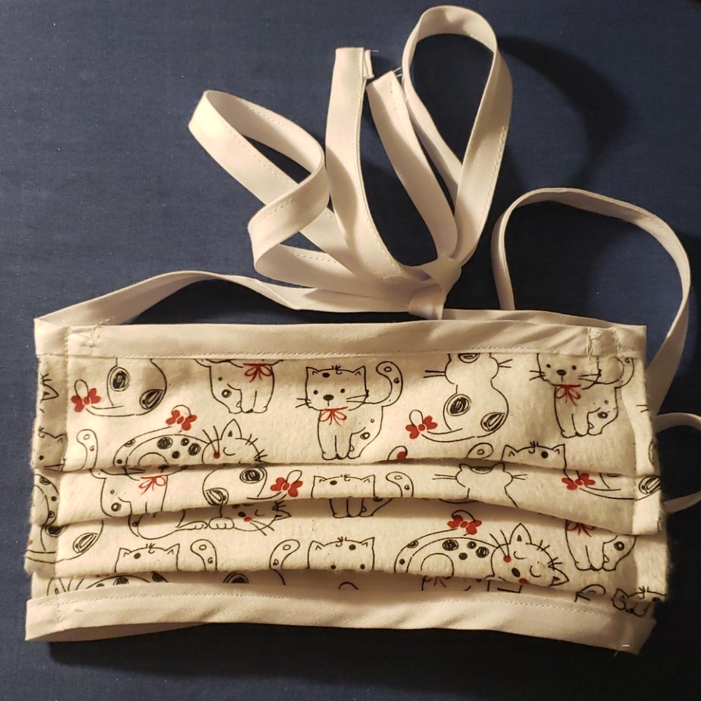 A hand made face mask
